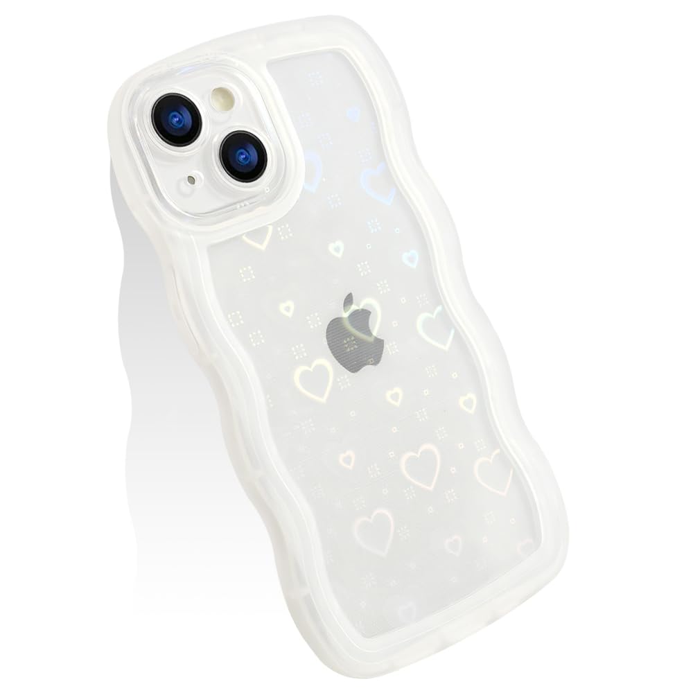 YUYIB スマホケース 対応 iPhone 13 Mini ケース クリア キラキラ かわいい tpuソフトケース 薄型 傷防止背面 滑り止め 指紋防止 ストラップホール付き アイホン13ミニ カバー (クリア, iPhone13 Mini)