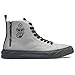 KARL LAGERFELD Men's Double Zip Hi-Top Sneaker with Side Logo on Black Sole, Grey,9