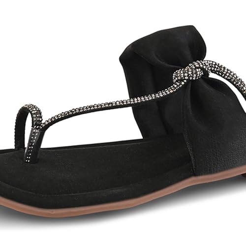 Image of Centrino Women's Slide Sandals | Stylish Slip-On for Ladies | T-Strap Cushioned Footbed for Comfort | Elegant & Trendy Braided Strap Flip Flops | Lightweight Casual Summer Slides (9311)