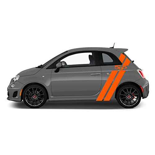 Adesivi ABARTH 595 bias stickers adesivo | por Fiat 500, Abarth 500, Abarth 595, Abarth 695 | Pegatinas anti-burbujas | Mate o brillante (Naranja mate)