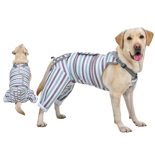 Image of Arblina Dog Recovery Suit, Adjustable Rear Leg Sleeve to Stop Licking Wounds for Male Female Dogs, Surgical Clothing for Neuter Spay Protective as Cone Alternative After Surgrey