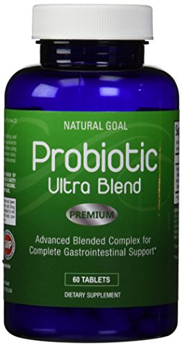 Probiotics Ultra Blend by Natural Goal™ - Complete Probiotic Complex - #1 Probiotic for Stability & Viability, NO Refrigeration - Massive Health Benefits - LIFETIME 100% Money Back Guarantee