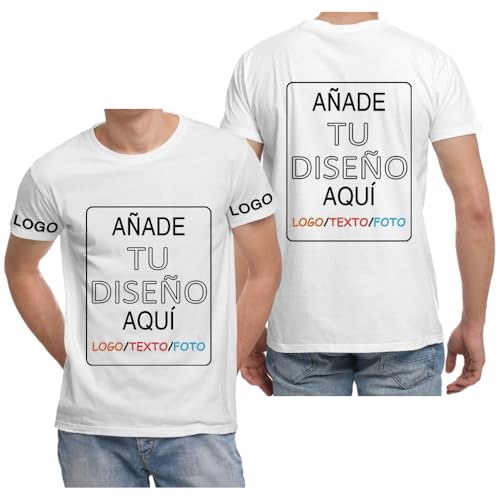 ERICAT Camiseta Personalizada, Camisetas Personalizado – Diseña tu Propio Modelo con Foto, Texto o Logo. Camisetas Personalizables para Hombres, Mujeres y Parejas