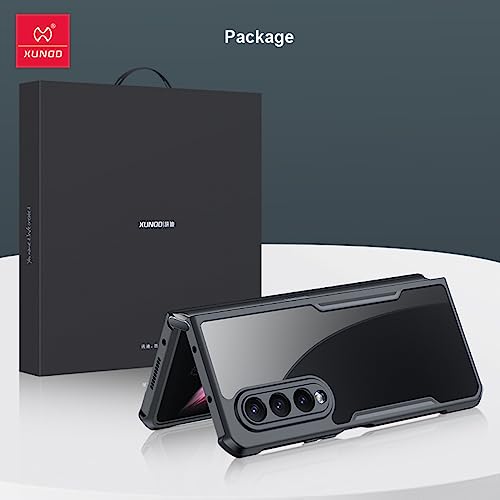 Image of PRITO Samsung Galaxy Z Fold 3 Case - Clear Beatle Slim Phone Case With Hard Pc Back, Soft Tpu Edges, Hinge, Non-Yellowing, Shockproof Protective Cover For Z Fold 3 5G (Fold 3)