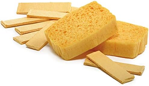 Norpro 1094 Natural Pop-Up Cleaning Sponges, 12-Pack, Compostable, Dishwasher Safe, 4x3in Wet Size, Made in USA