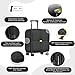 SERABETTO Wine Suitcase - 6 Bottle Travel Case with TSA Lock, Removable Inserts and Silent Spinner Wheels (Black)