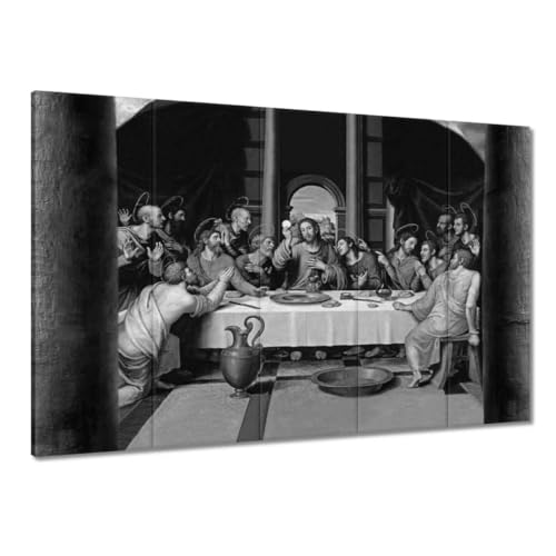 Peinture La Cène sur toile 100x70cm tableau de décoration murale pour salon H6676M_PC5U
