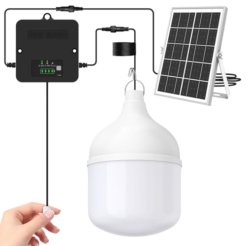 Solar Shed Light Indoor Outdoor with Pull String Daytime Available 2200LM