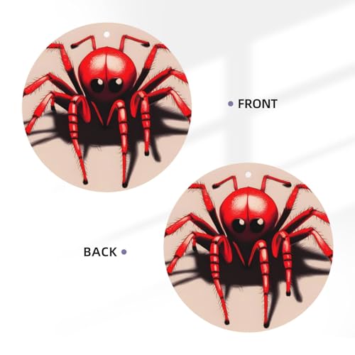 Hojas perfumadas para auto con diseño de araña roja miniatura 3