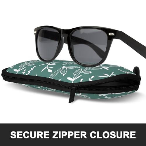 Image of Sunglasses Soft Case, Ultra Light Portable Neoprene Zipper Glasses Case for Men Women