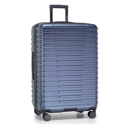 U.S. Traveler Boren Expandable Hardside Rugged Travel Luggage with 8 Spinner Wheels, Slate Blue, Checked-Large 30-Inch