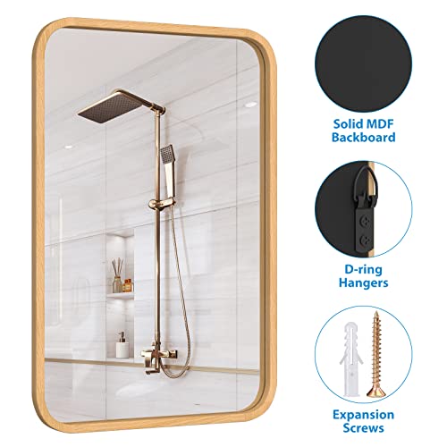 Fuwu Home 115101 Wood Bathroom Mirror thumb #3