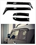 MUYQAVMZD 4Pcs Sun Wind Deflectors Vent Visor Side Window Visor Rain Guard Vent Shade Black Tinted for Toyota FJ Cruiser 2006-2017