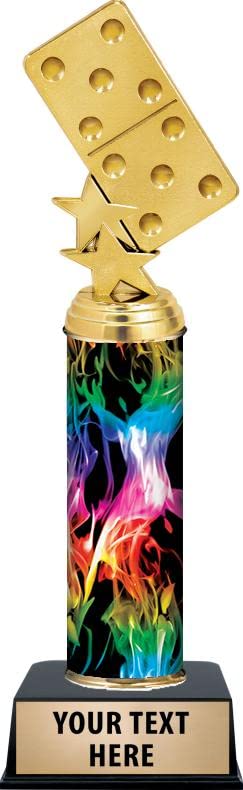 Trofeo personalizado Dominoes Rainbow Inferno 11"