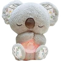 Vmhkjo Loutre Qui Respire Koala avec Musique Apaisante, Peluche Loutre Apaisante pour Adultes et Enfants Ma Loutre Calin Bonne Nuit, Compagnon de Sommeil Doux pour Soulager l'Anxiété
