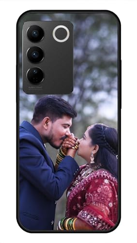 Image of NDCOM for Customised Vivo V27 Back Cover | Vivo V27 5G & Vivo V27 Pro 5G | Design Vivo V27 Pro Back Cover | DIY Personalised Photo Design | Customized Gift Custom Text Name Printed Metal Case