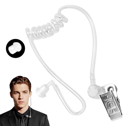 QIZHIQIAMY Juego de Disfraces de Espía, Auricular Espía de Juguete, Juguete de Auriculares Espía Accesorios con Clip, Tapones para Oídos para Halloween y Carnaval (A)