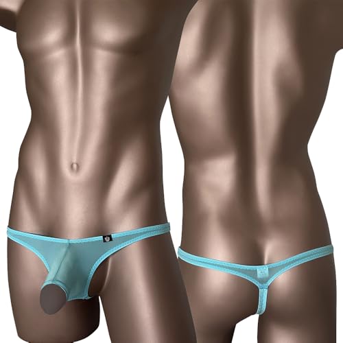 Gogobear Mens Elephant Nose Underwear Hollow Out Thin Double Strap G-String Thongs Brief4