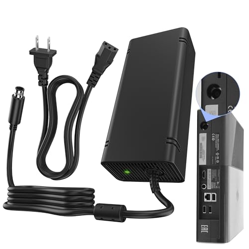 Image of AC Adapter for Xbox 360E Console,115W Power Supply Brick with Cord,Replacement Power Brick for Xbox 360E Console(Not Fit for Xbox360 Slim /Xbox360 Console)