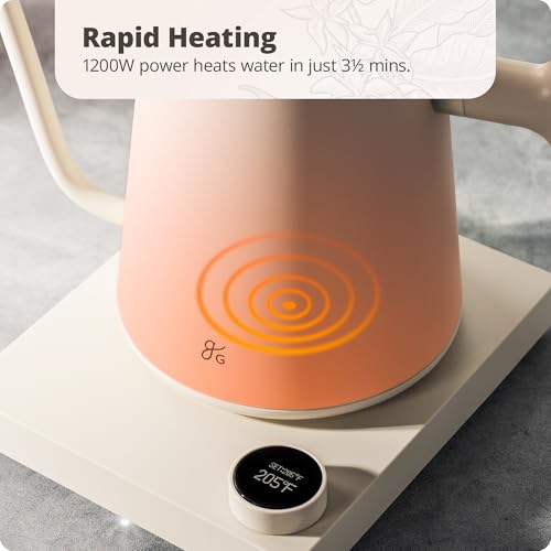 Greater-Goods-Electric-Gooseneck-Kettle-1200W-Stainless-Steel-with-Precision-Temperature-Control-Fast-Boil-BPA-Free-Ideal-for-Pour-Over-Coffee-and-Tea1L-Birch Greater Goods Electric Gooseneck Kettle 1200W Stainless Steel with Precision Temperature Control Fast Boil BPA Free Ideal for Pour Over Coffee and Tea1L Birch