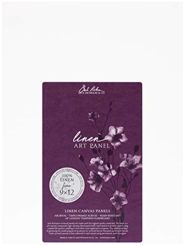 Jack Richeson Linen Canvas Panel Fine 9x12x.225