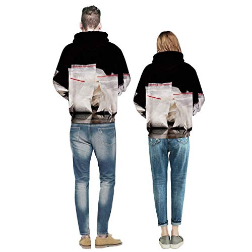 Unisex Cocaine Letters Sweater 3D Digital Printing Hoodie Lovers Sweatshirt 6