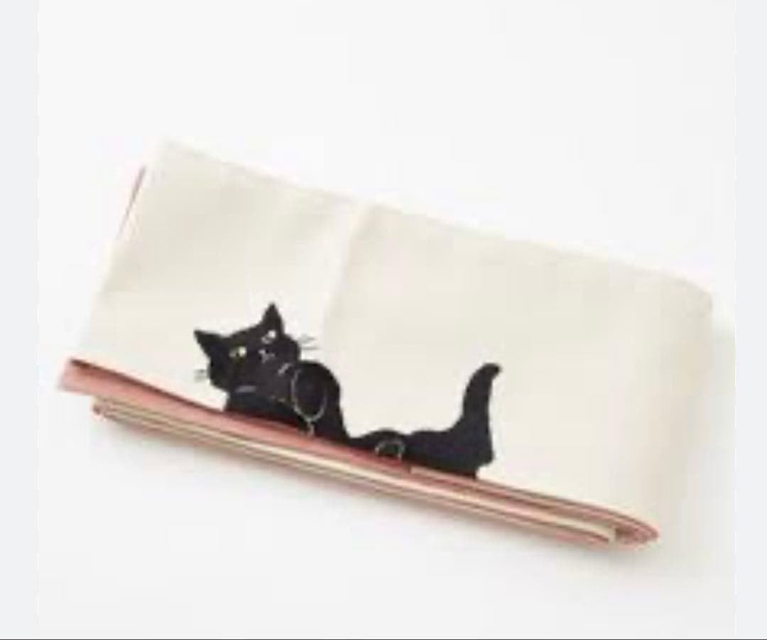Amazon.co.jp: ふりふ ネコ 猫 半巾帯 ごろん猫 ホワイト 黒猫 赤裏地