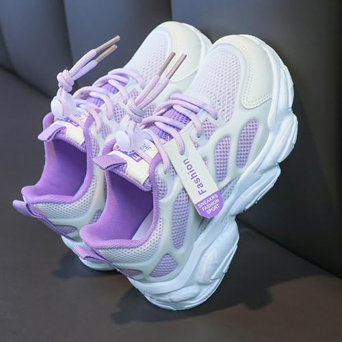 Girls Sneakers Breathable Mesh Upper Lightweight Non Slip Soft Sole for Running School and Casual Summer Wear2