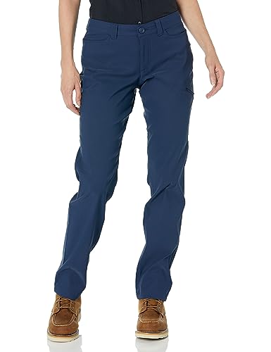 Eddie Bauer Women's Athletic Fit Fixed Waist Active Performance Rainier Pants, Med Indigo, 12