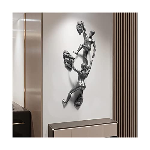 Art mural en métal et résine façonné à la main pour un salon élégant