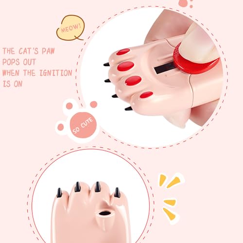 Encendedor recargable con diseño de pata de gato rosa miniatura 2