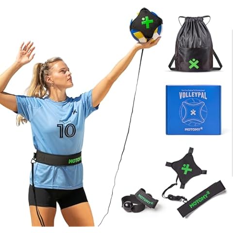 MOTOMY Volleyball Training Equipment Aid 'Volleypal' – Solo Volleyball Equipment for Practicing Serve, Spike, Set & Pass; Volleyball Practice Equipment Gift for Beginners & Experts (Volleypal Pro) Cover