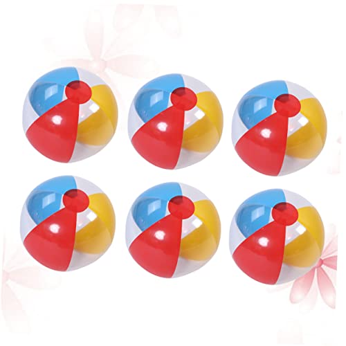 ifundom 6PCS Colorful Inflatable Beach Ball Pool for Summer Fun Pool Parties and Beach Activities Easy to Inflate and