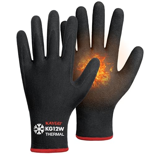 KAYGO 3 Pairs Winter Work Gloves for Men and Women,