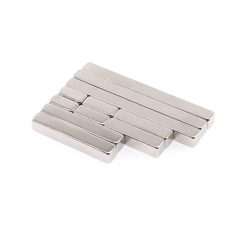 RarEarMag Strong Neodymium Long Bar Block Magnet 5mm to 60mm X 5mm X 5mm NdFeB Rare Earth Rectangular Magnet for Projects , Industries, Salvage, Home Application (5pcs 2.3 in x 0.19 in x 0.19 in)