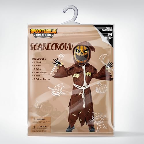 Spooktacular Creations 20201-S Scary Scarecrow Costume For Kids, Pumpkin Costume thumb #5