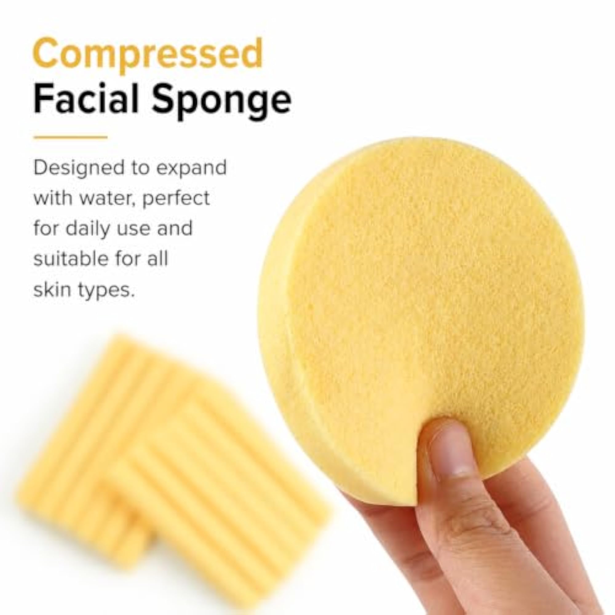 Facial Cleansing Sponges Pack of 12 for Gentle Face Washing