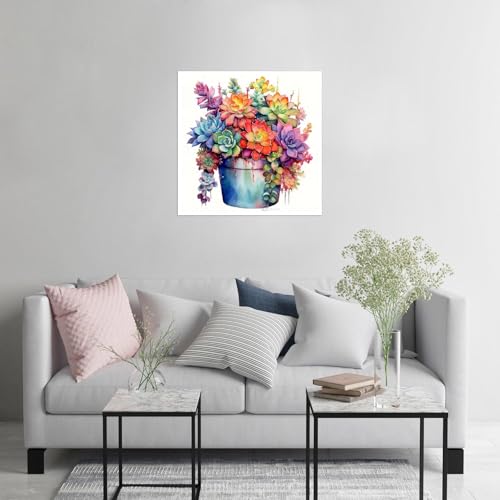 Canrichshop SZX-JH371-001 Succulent Plants Cross Stitch Kits For Beginners,Beginner Embroidery Kit For Adults,11Ct Counted Cross Stitch Kits For Adults,Stamped Cross Stitch Kits,Flowers Needlepoint Kits thumb #2