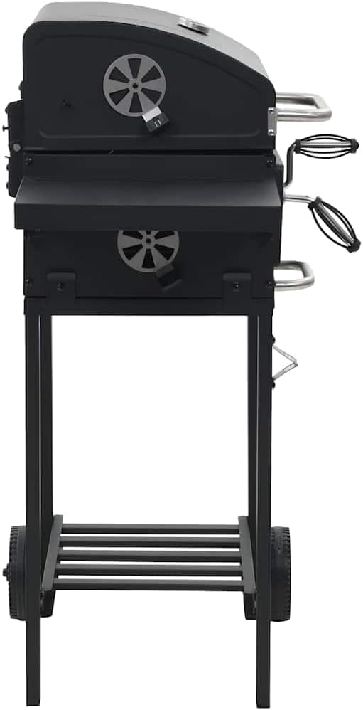 זייַט view of the assembled vidaXL Charcoal Barbecue Grill