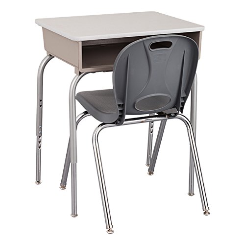 Image of Learniture LNT-116-CSW-GT Learniture Structure Series School Chairs for Classroom, 16 inch Seat Height, Graphite, Pack of 4