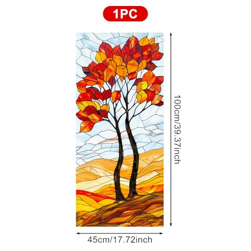 Vinilo decorativo para ventana efecto vidriera 18x39 pulg miniatura 3