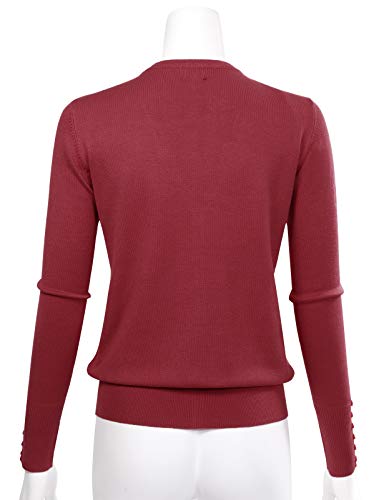 Image of Allsense Women's Long-Sleeve V-Neck Cardigan Sweater | Button Down, Lightweight Soft Knit
