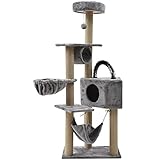 YLSDG Parco Giochi per Gatti Corda di Sisal Parco Giochi per Gatti Nido per Gatti Tiragraffi per Gatti Grande Amaca Multistrato Rettifica per Unghie di Gatto