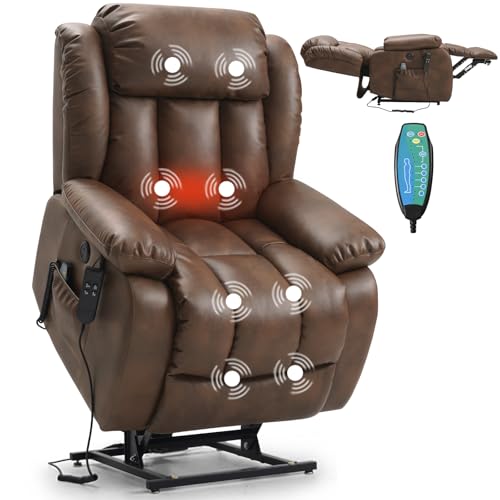Image of Dual Motor Infinite Position Lay Flat Power Lift Recliner Chair for Elderly
