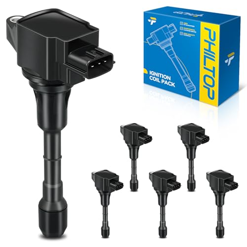 Image of PHILTOP UF550 Ignition Coil Packs Fits for Nissan 2009-2023 Murano, 2009-2014 2016-2023 Maxima, 2013 2015-2020 2022-2023 Pathfinder, 2007-2018 Altima 3.5L, INFINITI 2018-2020 2022-2023 QX60