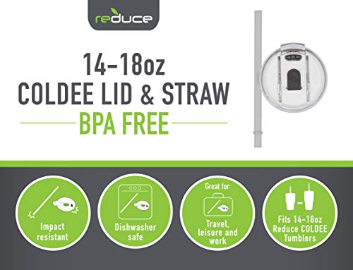 Reduce Tumbler Lid And Straw Set For Coldee 14 Oz Tumblers – Bpa Free, Dishwasher Safe, Impact Resistant – Replace Broken, Damaged Or Lost Coldee 14 Oz And 18 Oz Tumbler Straws And Lids #TOP1