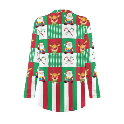 Image of Fall Maple Leaf Cardigan Sweaters for Women Long Sleeve Cardigan Soft Drape Open Front Dusters V-Neck Jackets Dressy