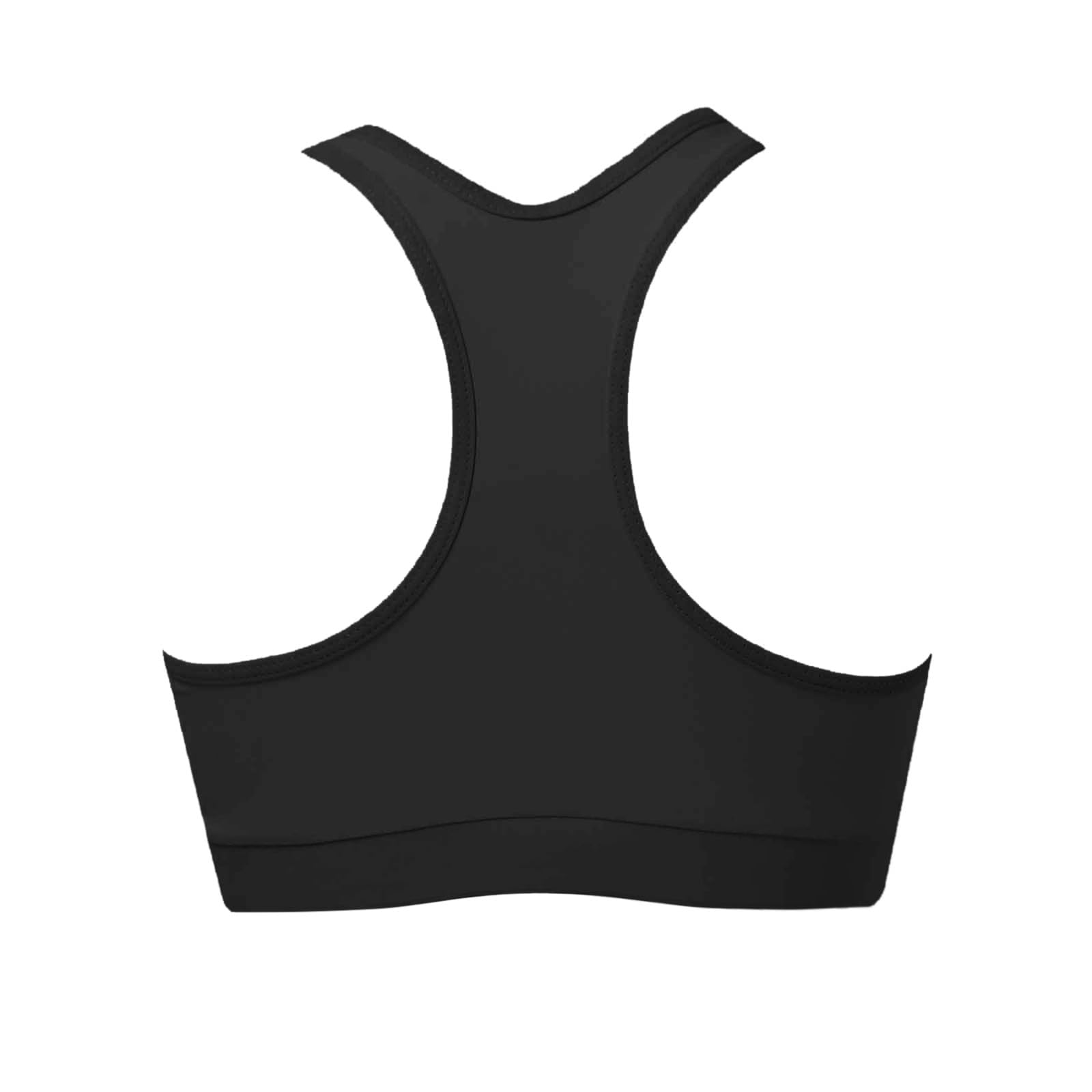 Générique Haut de bikini de sport pour femme - Dos nageur - Col rond - Haut court rembourré modeste - Maillot de bain uniquement