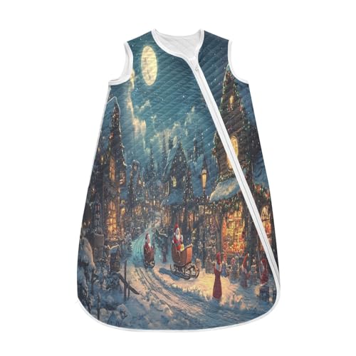 Kigai Christmas Village Baby Sleep Sack Wearable Blanket Sleeping Bag 2-Way Zipper Soft Swaddle Transition Sack