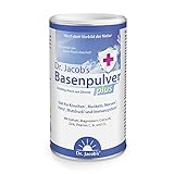 Dr Jacob's Basenpulver plus mit echter Zitrone I für Muskeln¹, Knochen², Herz³ und Blutdruck⁴ I Kalium Calcium Magnesium Zink I Vitamin C D B1 I auch bei Diäten I 300 g Basen-Pulver vegan